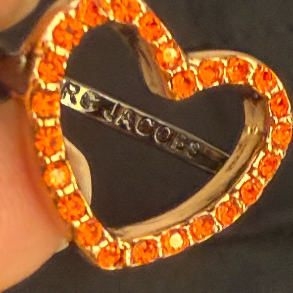 MARC BY MARC JACOBS Annabelle Pave Heart Love Ring Valentine Present Gift Size 6 - Picture 4 of 8